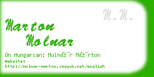 marton molnar business card